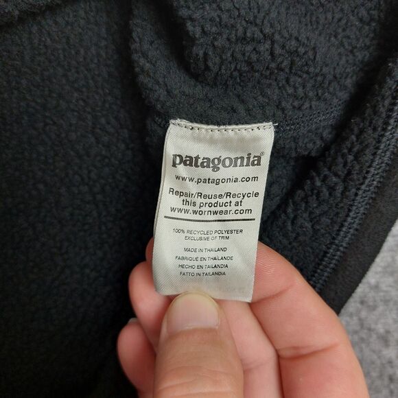 Patagonia Better Sweater Mens Large Black 1/4 Zip Fleece Pullover Embroidered - Picture 8 of 9